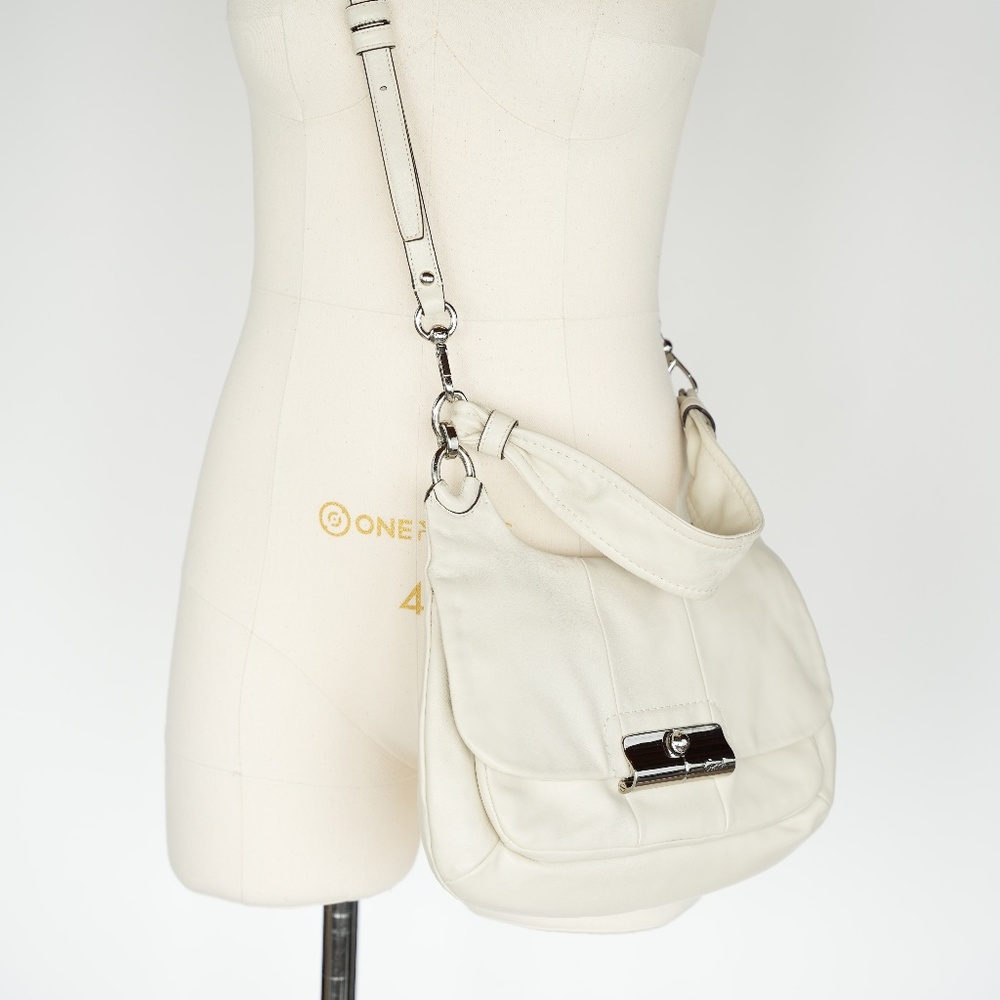 Coach Kristin 16931 Cream/Ivory Leather Hobo Bag 2-Way Shoulder & Crossbody